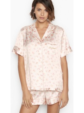 Сатиновая пижама Victoria’s Secret The Satin Short PJ Set Bride Flower print