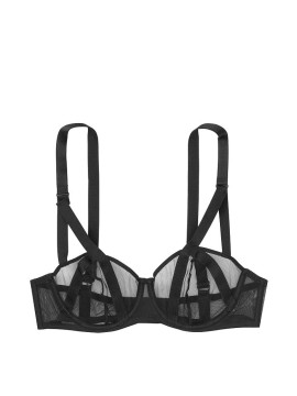 Бюстгальтер Victoria's Secret Unlined Mesh Balconette Bra Black