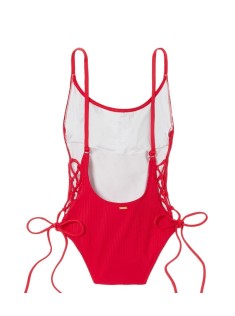 Купальник монокіні Victoria's Secret Red Ribbed One-piece