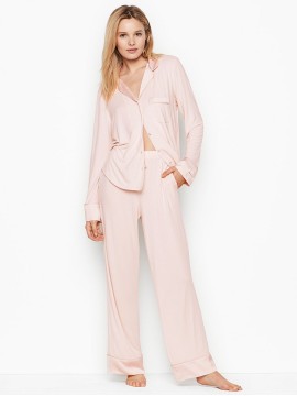 Пижама Victoria’s Secret Super soft Long PJ Set Light pink
