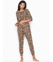 Піжама Victoria's Secret Animal print Leopard Super soft Long PJ Set