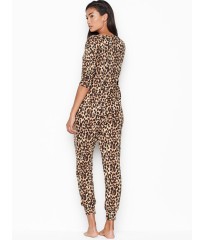 Піжама Victoria's Secret Animal print Leopard Super soft Long PJ Set