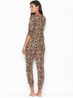 Піжама Victoria's Secret Animal print Leopard Super soft Long PJ Set