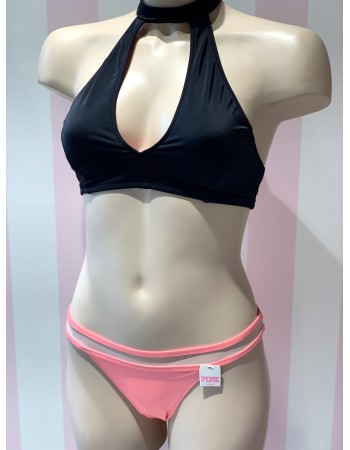 Купальник роздільний Victoria's Secret Black Top, mini bikini coral