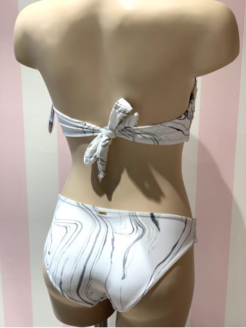 Купальник бандо Victoria's Secret PINK White &amp; Black print