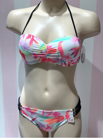 Купальник бандо Victoria's Secret PINK Tropic print