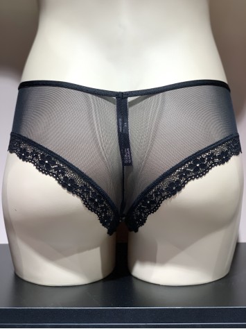 Трусики чики Victoria's Secret Very Sexy Black Lurex Cheeky panty