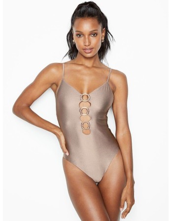 Купальник монокини Victoria’s Secret V-Plunge One-piece SILVER MIRAGE