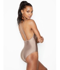 Купальник монокини Victoria’s Secret V-Plunge One-piece SILVER MIRAGE