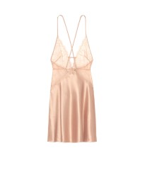 Пеньюар Victoria's Secret Lace Plunge Slip Sweet Nougat