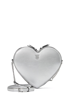 Сумка Heart Crossbody Bag Metallic Silver