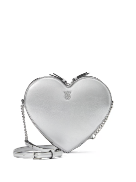 Сумка Heart Crossbody Bag Metallic Silver