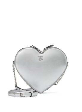 Сумка Heart Crossbody Bag Metallic Silver