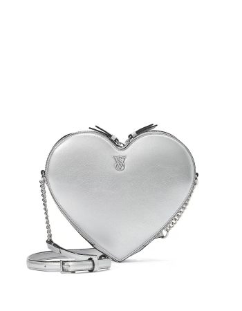 Сумка Heart Crossbody Bag Metallic Silver