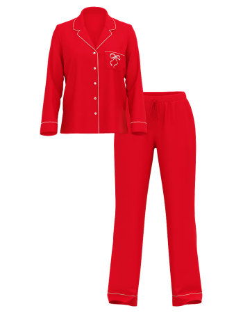 Піжама Modal Long Pajama Set Lipstick Bows