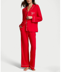 Піжама Modal Long Pajama Set Lipstick Bows