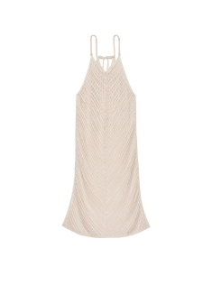 Пляжная туника Beachwear Crochet Cover-Up Dress Natural