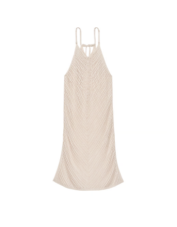 Пляжна туніка Beachwear Crochet Cover-Up Dress Natural