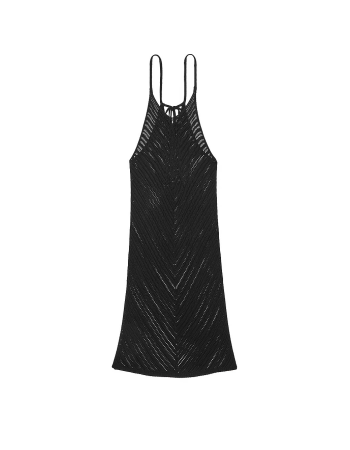 Пляжна туніка Beachwear Crochet Cover-Up Dress Black