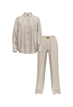 Піжама Modal-Cotton Long Pajama Set Turtle Dove Herringbone