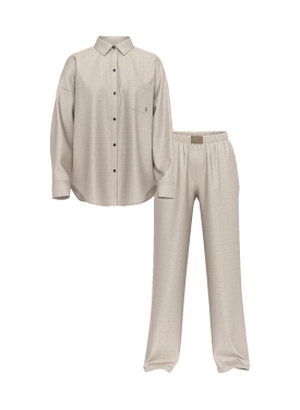 Піжама Modal-Cotton Long Pajama Set Turtle Dove Herringbone