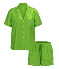 Піжама Glazed Satin Short Pajama Set Green