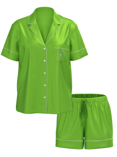 Піжама Glazed Satin Short Pajama Set Green