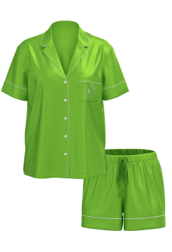 Піжама Glazed Satin Short Pajama Set Green