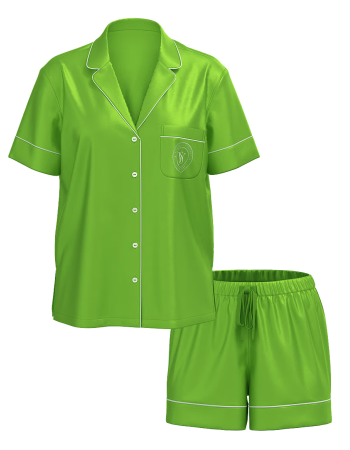 Піжама Glazed Satin Short Pajama Set Green