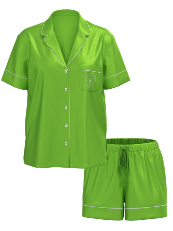 Піжама Glazed Satin Short Pajama Set Green