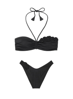 Купальник бандо Push-up Bandeu Set Black Rosette
