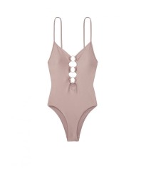 Купальник монокини Victoria’s Secret V-Plunge One-piece SILVER MIRAGE
