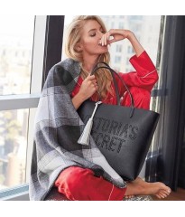 Плед Victoria's Secret Plaid Fleece Cozy Blanket grey