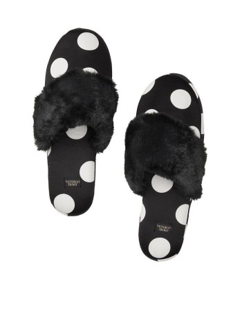 Домашні капці Victoria's Secret Slippers Black White Dot