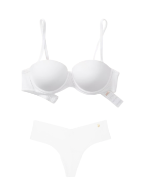 Комплект белья Victoria’s Secret PINK PUSH-UP Bra White Set