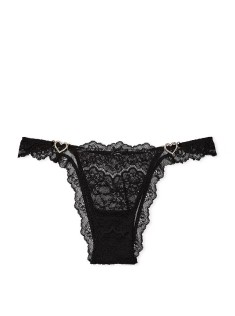 Трусики Shine Heartware Lace Brazilian Panty Black