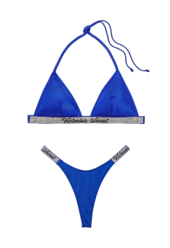 Купальник Shine Strap Triangle Bikini Set Blue Oar