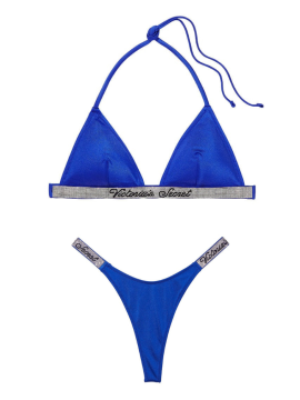 Купальник Shine Strap Triangle Bikini Set Blue Oar