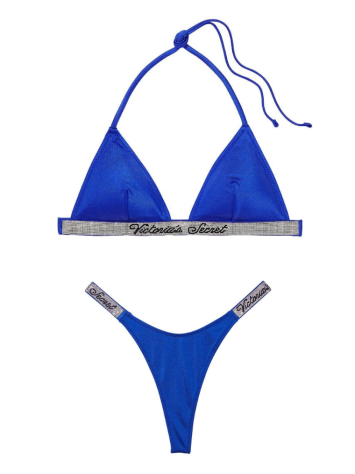 Купальник Shine Strap Triangle Bikini Set Blue Oar