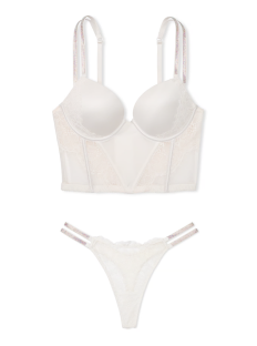 Комплект білизни Double Shine Strap Push-Up Corset Top Set Coconut White