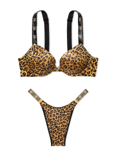 Комплект білизни Shine Strap Push-Up Bra Set Leopard