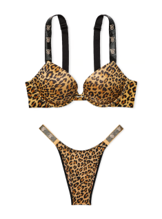 Комплект білизни Shine Strap Push-Up Bra Set Leopard