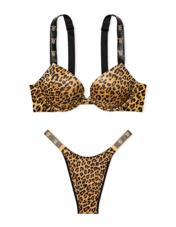 Комплект білизни Shine Strap Push-Up Bra Set Leopard