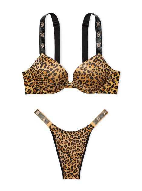 Комплект білизни Shine Strap Push-Up Bra Set Leopard