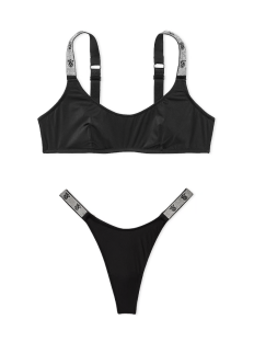 Комплект білизни Shine Strap Scoop Bralette Set Black