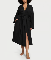 Халат Cotton Gauze Spa Robe Black