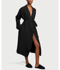 Халат Cotton Gauze Spa Robe Black