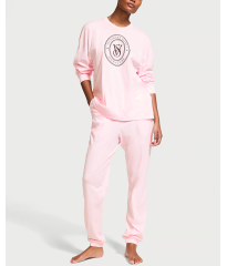 Пижама Cotton Long Pajama Set Heather Pink Petal