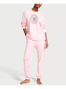 Пижама Cotton Long Pajama Set Heather Pink Petal