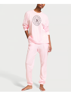 Піжама Cotton Long Pajama Set Heather Pink Petal